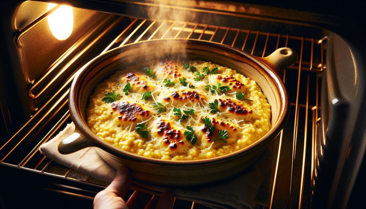 Mascarpone-risotto Uunissa