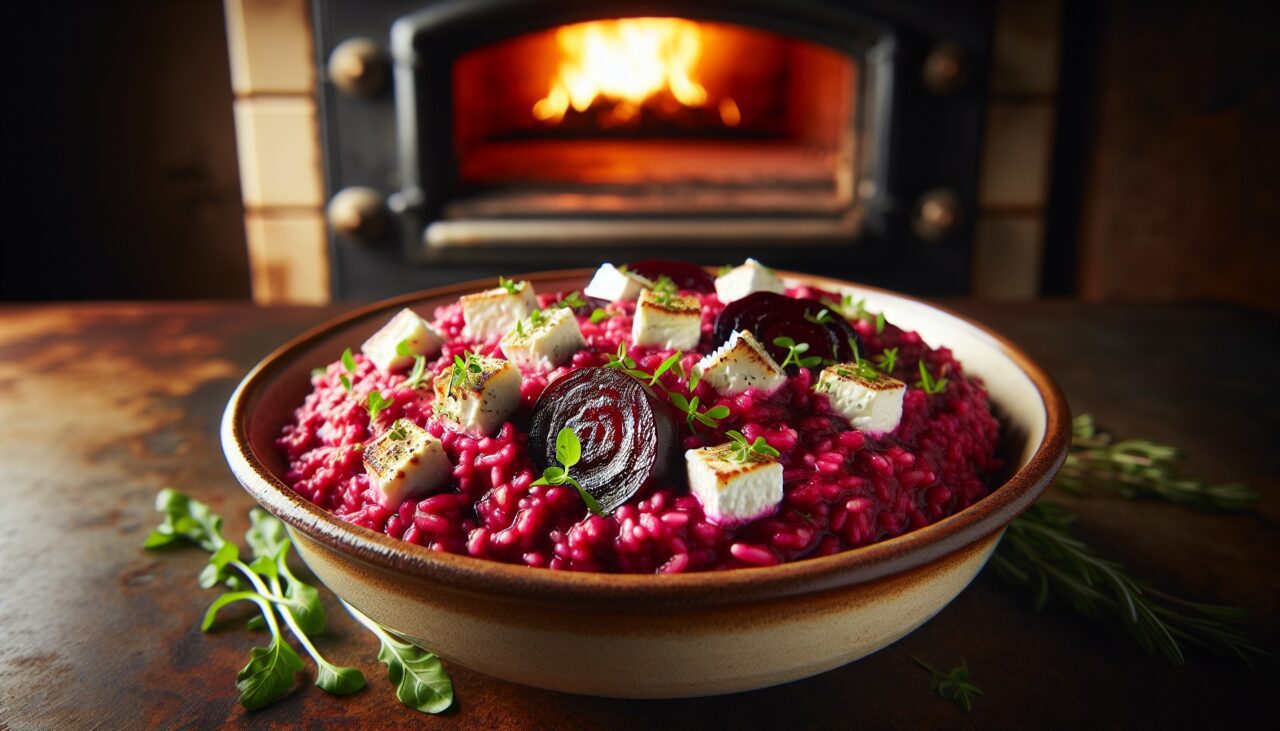 Punajuuri Ja Vuohenjuusto Risotto Uunissa